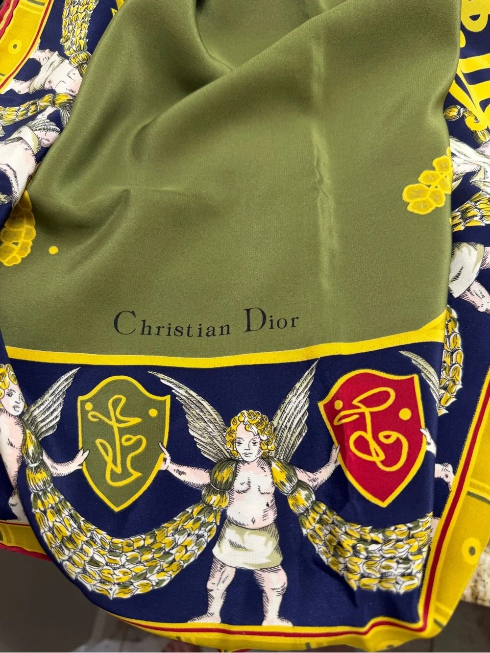 Dior- Vintage EUC- Silk Scarf- Measuring 55x55